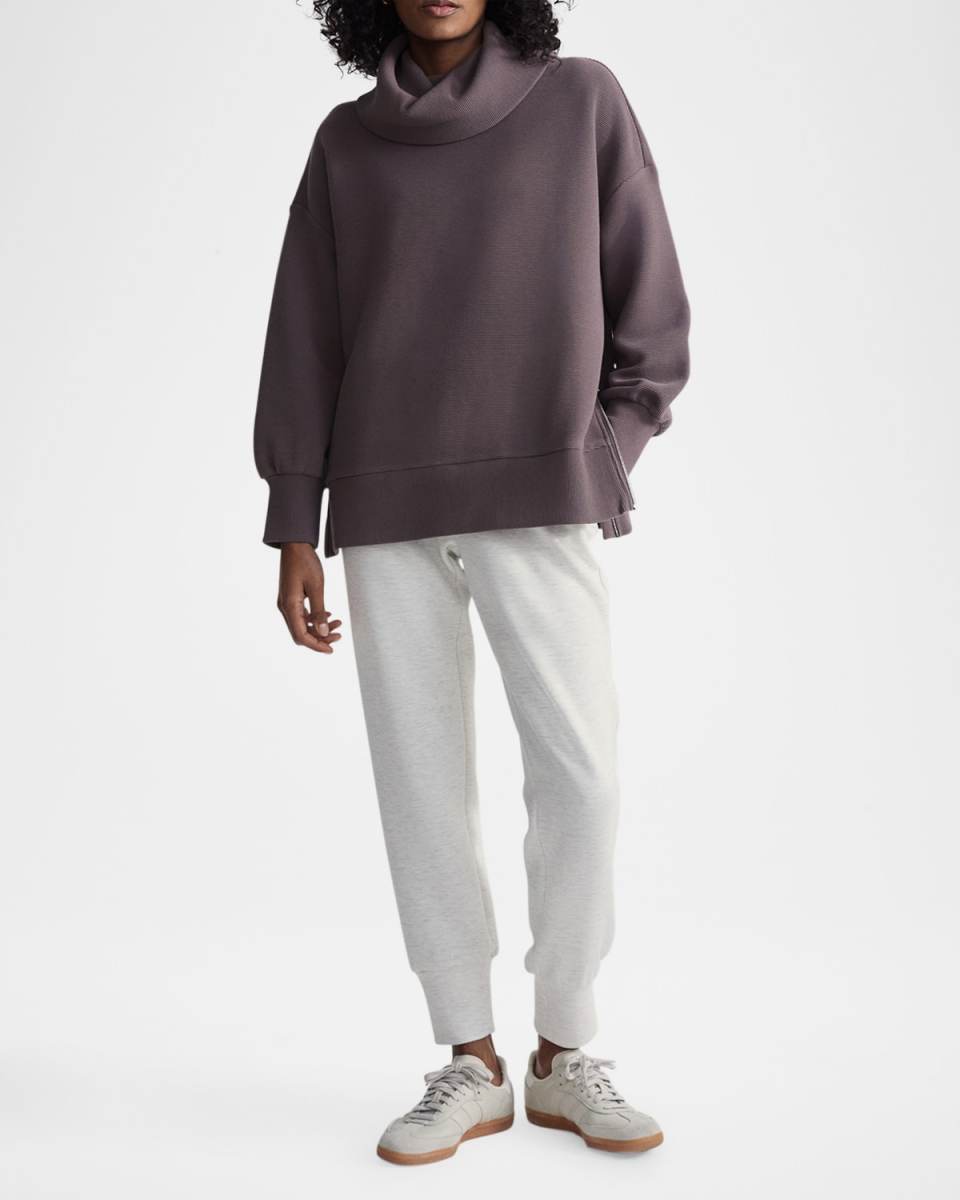 Milton Rib-Knit Turtleneck Sweatshirt